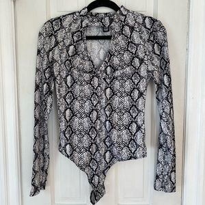 Snake Skin Pattern Body Suit